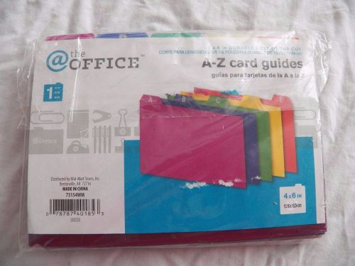 @ The Office - 4&#034; x 6&#034; A-Z Card Files - Durable Poly 1/5 Tab Cut - NEW