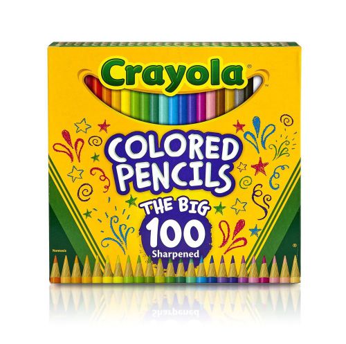 New Crayola Colored Pencils Colors Count Set  (100 Count) 1-Pack of 100