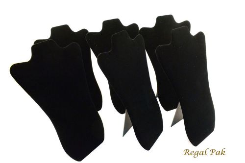 6 Piece Black Velvet Necklace Easel 8 5/8&#034; X 14 1/8&#034;H