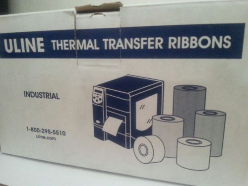 ULINE INDUSTRIAL THERMAL TRANSFER RIBBONS, 4.33&#034; x 984&#039;, New! 6 RL/CT Box