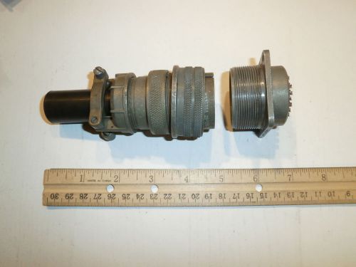USED - MS3106A 28-15S (SR) with Bushing and MS3102R 28-15P - 35 Pin Mating Pair
