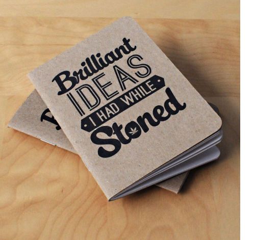 Brillant Ideas I Had While Stoned Notebook Very Cool Item EDC Christmas Gif