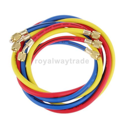 60&#034; hvac 1/4&#034;sae 800 psi charging hoses w/shut hvac r410a,r22,r134+adapters for sale