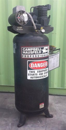 5hp campbell hausfeld 60 gallon horizontal stationary air compressor vt619501aj for sale