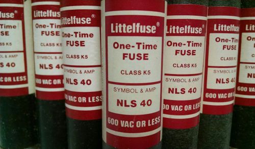 Industrial Surplus Littelfuse One-time Fuse / Class K5 / 600 VAC NLS 40 - 40 Amp