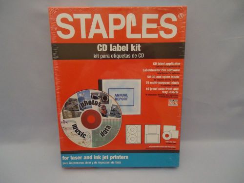 Staples CD DVD Label Kit label software applicator extra laser inkjet New NIP