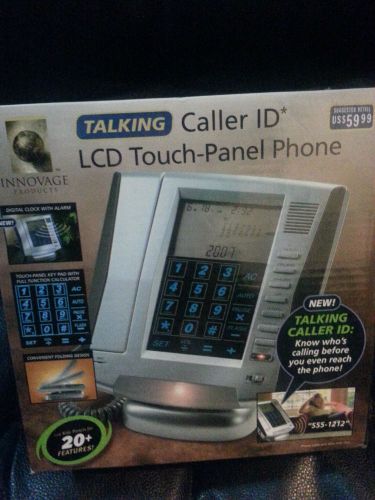 Talking Caller ID LCD Touch Panel Phone  Silver/Blue   Brand New!!