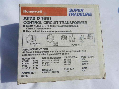 New Honeywell AT72 D 1691 AT72D1691 Multi-Mount Control Circuit Transformer 240V