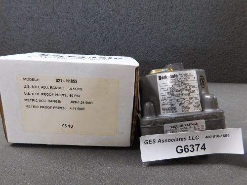 BARKSDALE D2T-H18SS Pressure or Vacuum Actuated Switch