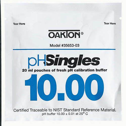 Oakton WD-35653-03 pH pouches 10.00, 20 pouches/box