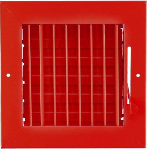 6w&#034; x 6h&#034; ADJUSTABLE AIR SUPPLY DIFFUSER - HVAC Vent Duct Cover Grille [Red]