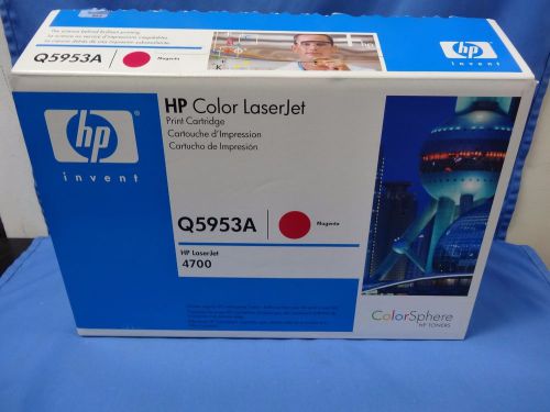 New GENUINE HP Q5953A LASERJET 4700 MAGENTA TONER CARTRIDGE~OPEN BOX