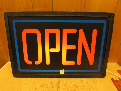 Palmer Promotional Products &#034;Open&#034; Sign Screen 22&#034; x 14&#034; Box 26&#034;x16&#034; Works 120 V