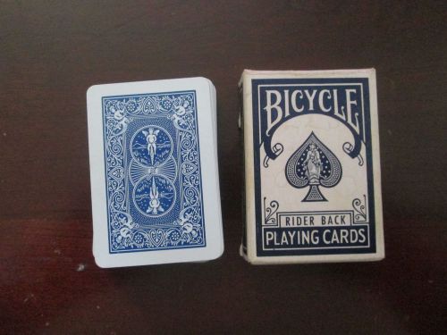 MINIATURE BICYLE 404 RIDER BACK BLUE PLAYING CARDS