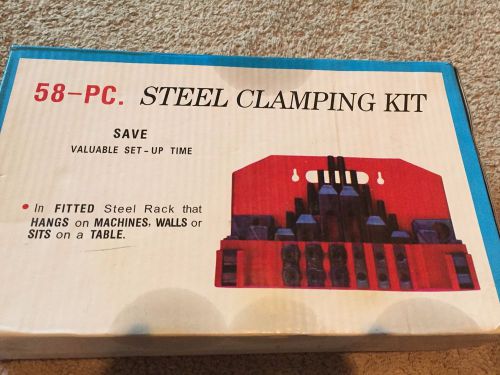 58pc 5/8&#034; slot 1/2&#034;-13 stud hold down clamp clamping set kit for sale
