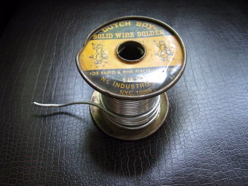 Dutch Boy Solid Wire Solder Radio &amp; Fine Electrical Work 5 LB. NET 1/8&#034; Diameter