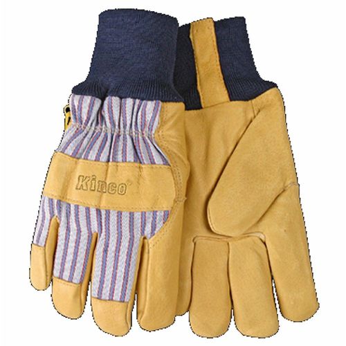 Kinco Gloves 1927KW - Lined Grain Pigskin Leather Palm With Knit Wrist - Golden