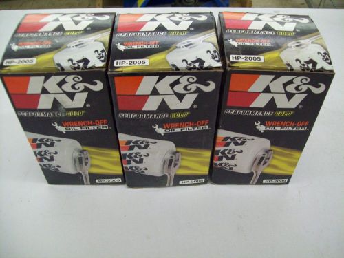 K&amp;N HP-2005 Performance Gold Wrench-Off Oil Filter 3-Pk