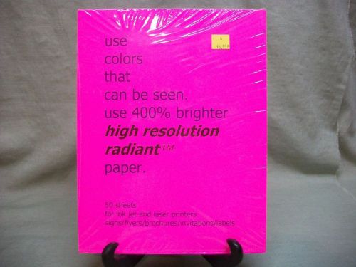 24# Fluorescent / Hot Pink (1 sided) Copy Paper 50 shts / Pkg