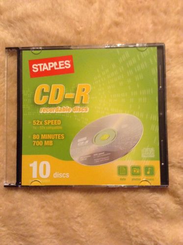 Staples CD-R Recordable Discs, 80 minutes, 700 MB