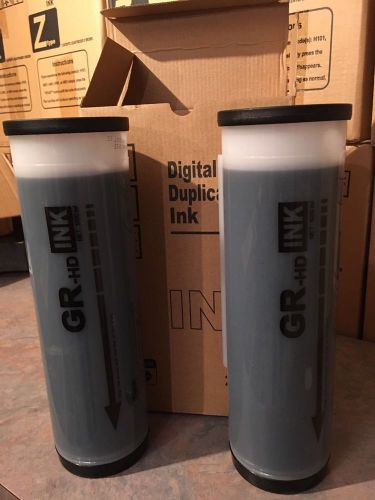 2 Riso Compatible Black Inks For Risograph GR HD Series Duplicator