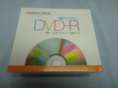 New Memorex 4.7GB 16X DVD+R 10PK (10-Pack with Slim Jewel Cases)