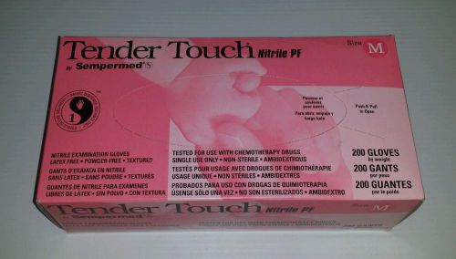 Sempermed Tender Touch Nitrile PF Latex Powder Free 200 Gloves Size M Sealed Box