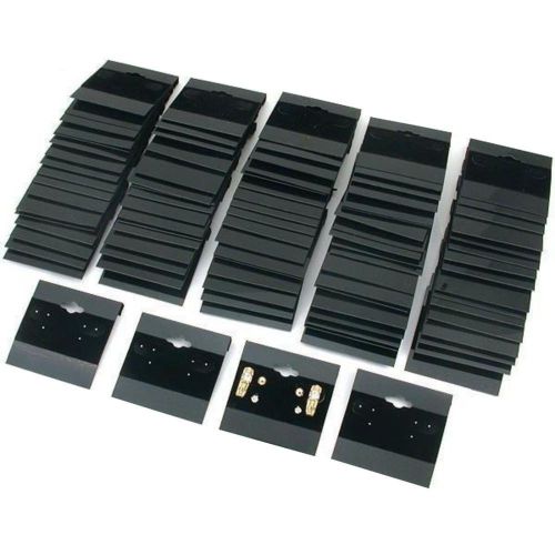Black Velvet Plastic Display Cards for Earrings, Jewelry Accessories, 2&#034; x 2&#034;