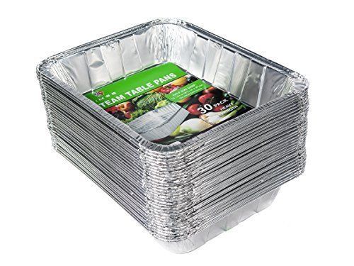 Aluminum half size deep foil pan 30 packs 9 x 13 safe for use in freezer, oven, for sale
