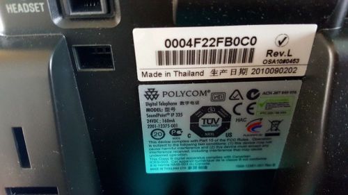 Polycom digital phone IP 335