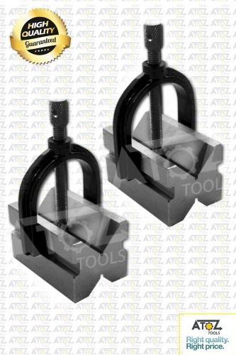 ATOZ 50x40x40 mm PRECISION ALLOY STEEL MADE V-BLOCK PAIR + ONE CLAMP SET