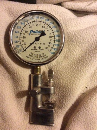 P669LF P670 Pollard Water Hydrant Flow Pitot Gauge 380 / 1680 psi  never used