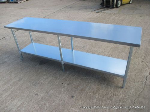New stainless steel work prep table 96&#034; x 24&#034; , nsf for sale