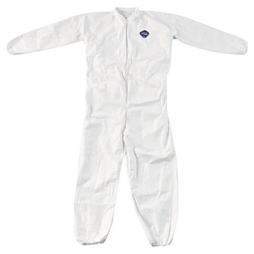 Dupont elastic-cuff coveralls hd polyethylene x-large 25 coveralls ty125sxl for sale