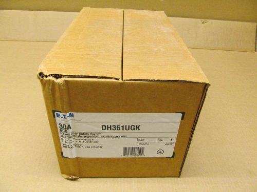 1 NIB CUTLER HAMMER DH361UGK 30A 600V SAFETY SWITCH 30 AMP 3P INDOOR NON-FUSIBLE