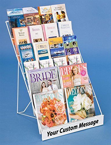 Displays2go Tabletop Literature Organizer for Magazines &amp; Brochures