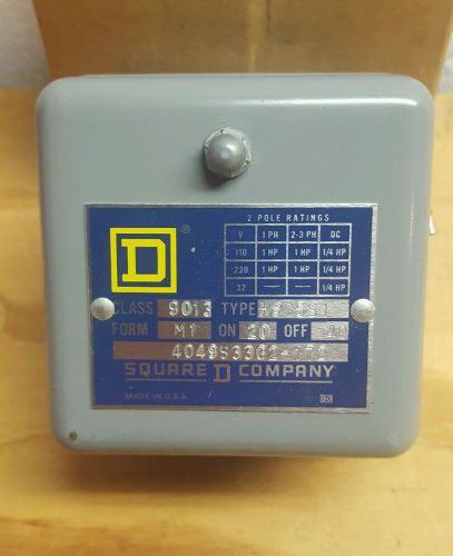 New square d pressure switch 1/4 npt model  9013 hsg5s1 20/40 form m1 for sale