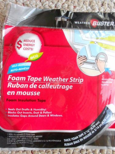 2 x &#039;foam tape weather strip&#039; [foam insulation tapes] // insulates narrow gaps// for sale