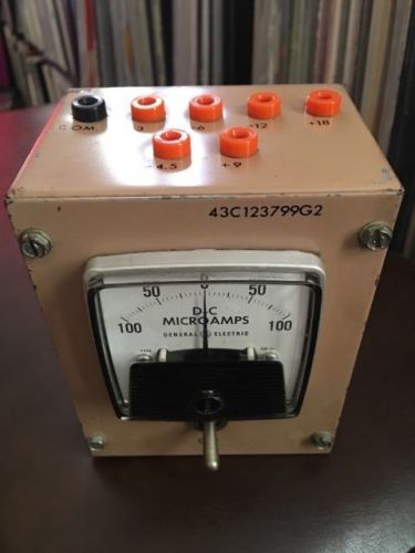 General Electric DC Panel Meter  0-100 DC MICROAmps