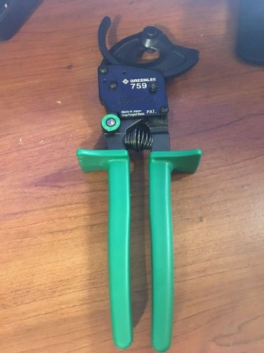 Ratchet Cable Cutter, 10-1/2&#034;, Greenlee, 759