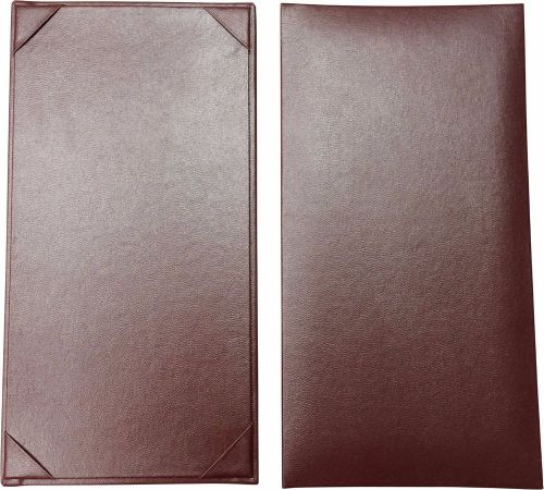 25 Single Panel Menu Covers - 11&#034; x 5.5&#034; in Burgundy