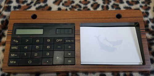 Executive Desk Set Pen Paper Solar Calculator Holder