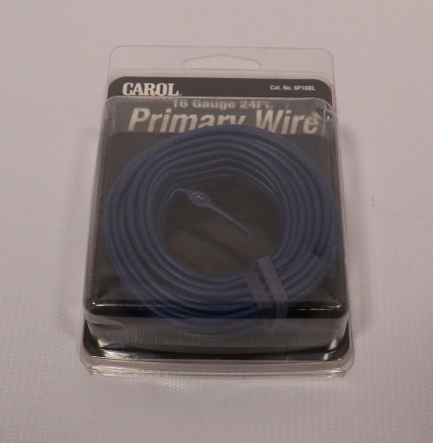 NEW Carol Primary Wire 16 Gauge 24ft. Blue  *FREE SHIPPING*