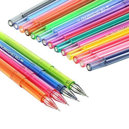 SunAngel® 18 Colors Cartoon Fresh Star Diamond Color Gel Pen