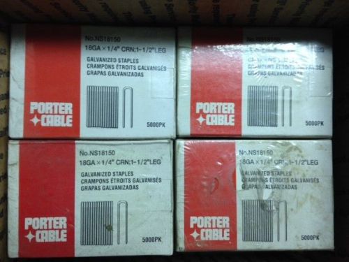 Porter Cable NS18150 18ga X 1/4&#034; X 1-1/2&#034; leg Staples 20,000pcs!