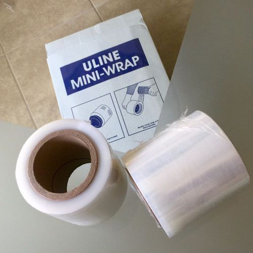 Mini-wrap without dispenser: 5&#034; x 1,000 ft, 80 gauge 2 pack special shrink wrap for sale