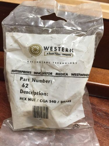 Western Enterprises - HEX Nut CGA-540 (Western) CO-2 Nut CGA - 540 PN 62 Brass
