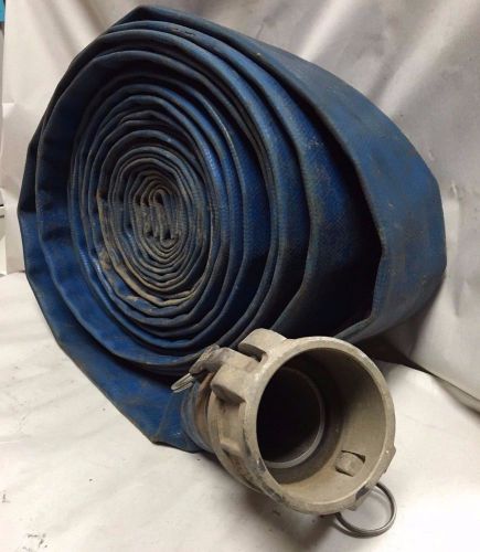 25 ft Trash Pump PVC Water Discharge Hose With One Camlock In Good Condition