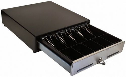 M-s cash drawer black automatic cash drawer with 5 coin/5 bill cash tray for sale