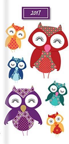 The Gifted Stationary Owls 2017 Pocket Planner Daily Diary - 7&#034; x 3.5&#034;